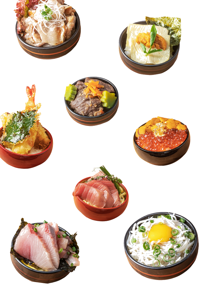 おちょこ丼の数々